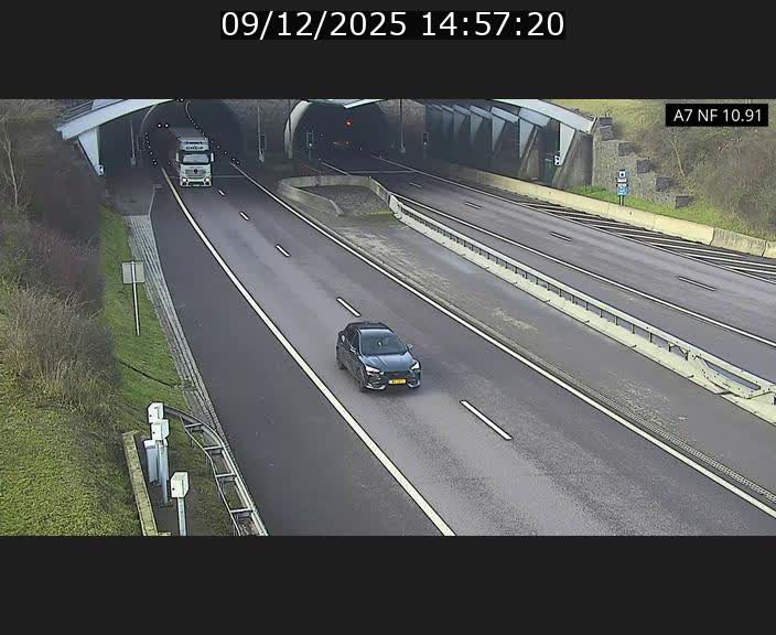 Caméra trafic Luxembourg - A7, Tunnel Gousselerbierg, entrée sud, direction Mersch