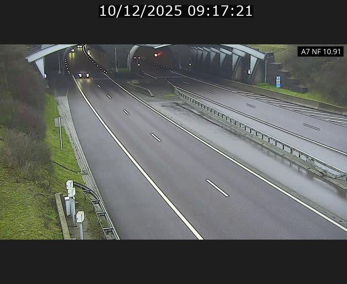 Caméra trafic Luxembourg - A7, Tunnel Gousselerbierg, entrée sud, direction Mersch