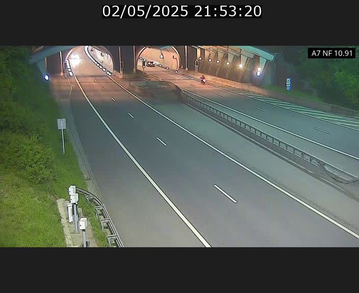 Caméra trafic Luxembourg - A7, Tunnel Gousselerbierg, entrée sud, direction Mersch