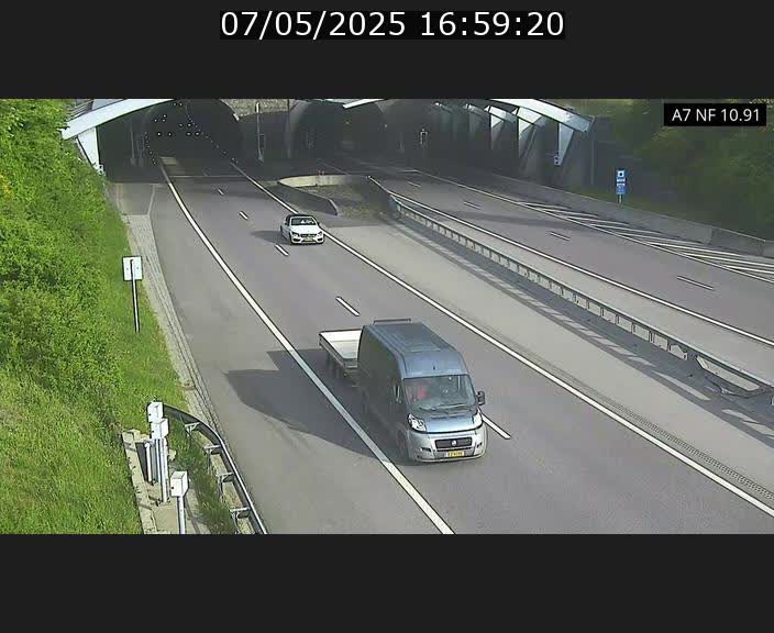 Caméra trafic Luxembourg - A7, Tunnel Gousselerbierg, entrée sud, direction Mersch