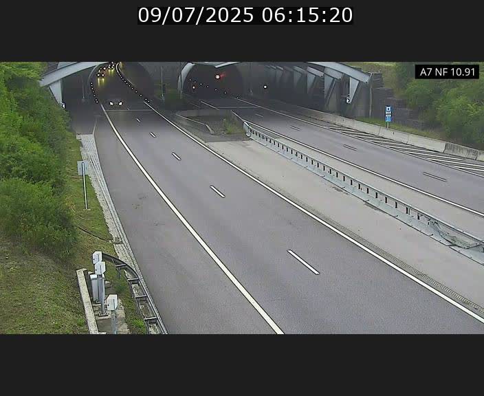 Caméra trafic Luxembourg - A7, Tunnel Gousselerbierg, entrée sud, direction Mersch