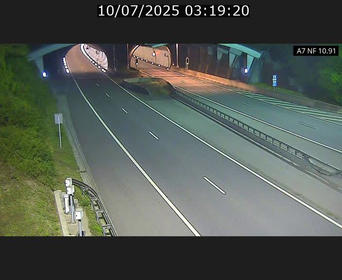 Caméra trafic Luxembourg - A7, Tunnel Gousselerbierg, entrée sud, direction Mersch