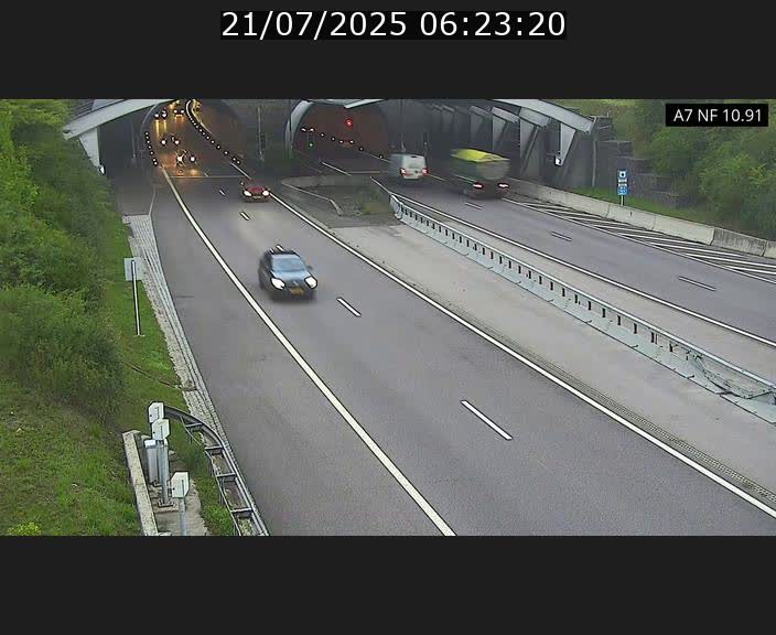 Caméra trafic Luxembourg - A7, Tunnel Gousselerbierg, entrée sud, direction Mersch