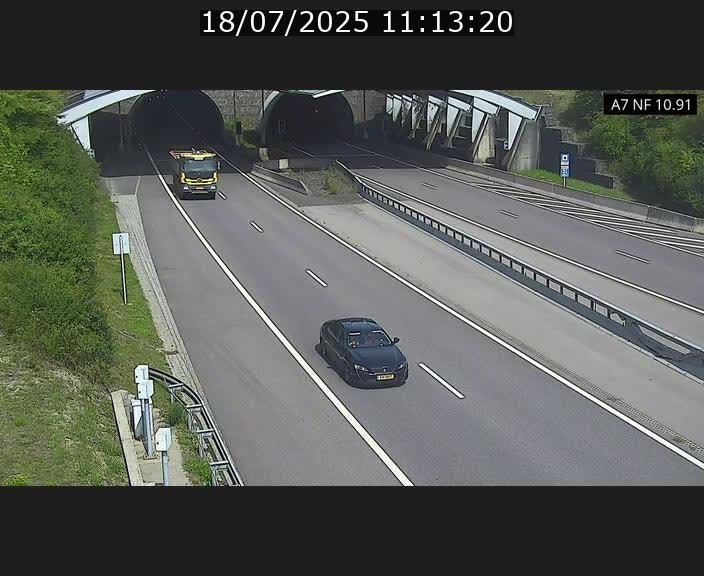Caméra trafic Luxembourg - A7, Tunnel Gousselerbierg, entrée sud, direction Mersch