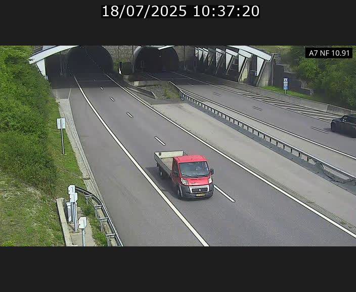 Caméra trafic Luxembourg - A7, Tunnel Gousselerbierg, entrée sud, direction Mersch