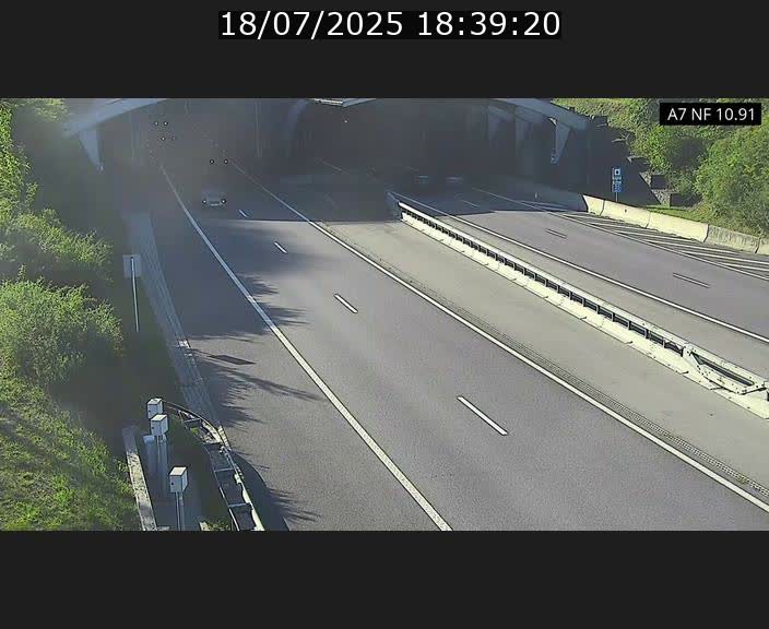 Caméra trafic Luxembourg - A7, Tunnel Gousselerbierg, entrée sud, direction Mersch