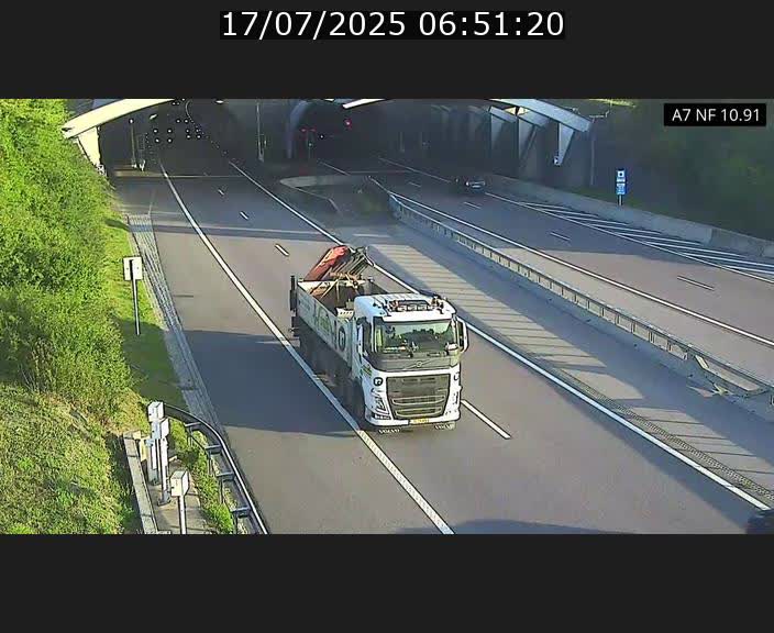 Caméra trafic Luxembourg - A7, Tunnel Gousselerbierg, entrée sud, direction Mersch