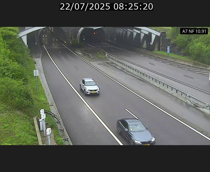 Caméra trafic Luxembourg - A7, Tunnel Gousselerbierg, entrée sud, direction Mersch