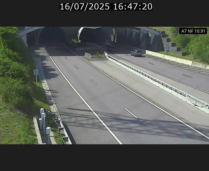 Caméra trafic Luxembourg - A7, Tunnel Gousselerbierg, entrée sud, direction Mersch
