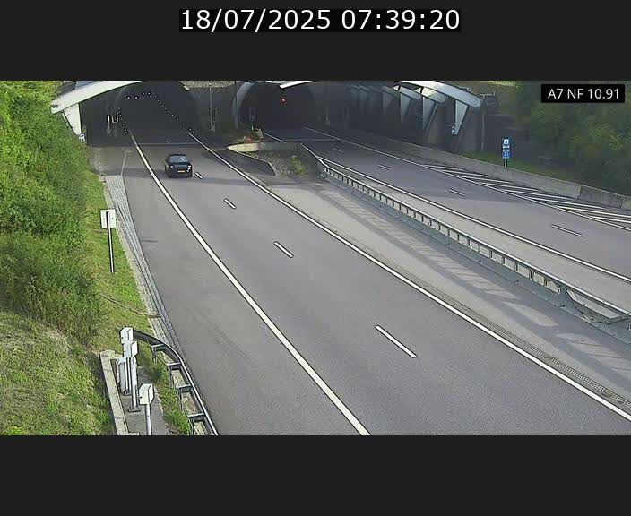 Caméra trafic Luxembourg - A7, Tunnel Gousselerbierg, entrée sud, direction Mersch