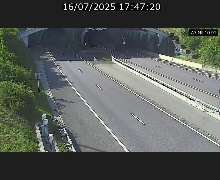Caméra trafic Luxembourg - A7, Tunnel Gousselerbierg, entrée sud, direction Mersch
