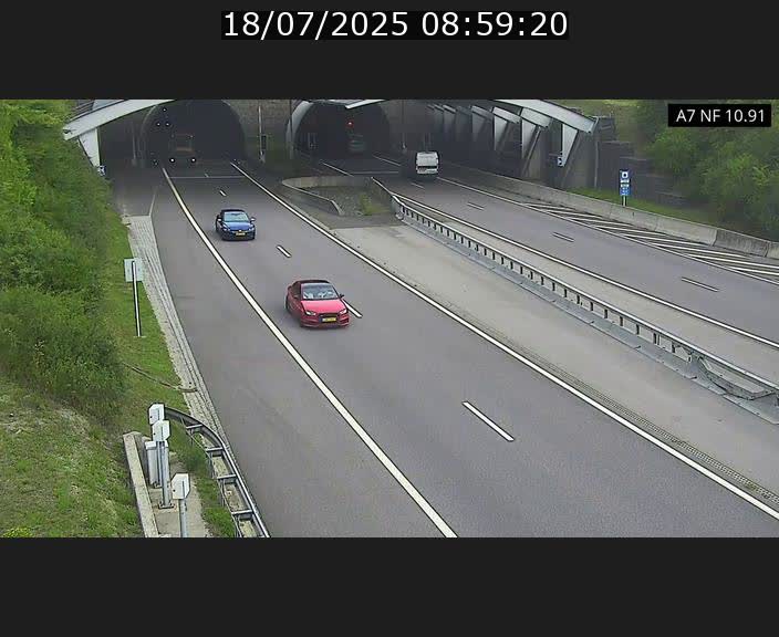 Caméra trafic Luxembourg - A7, Tunnel Gousselerbierg, entrée sud, direction Mersch