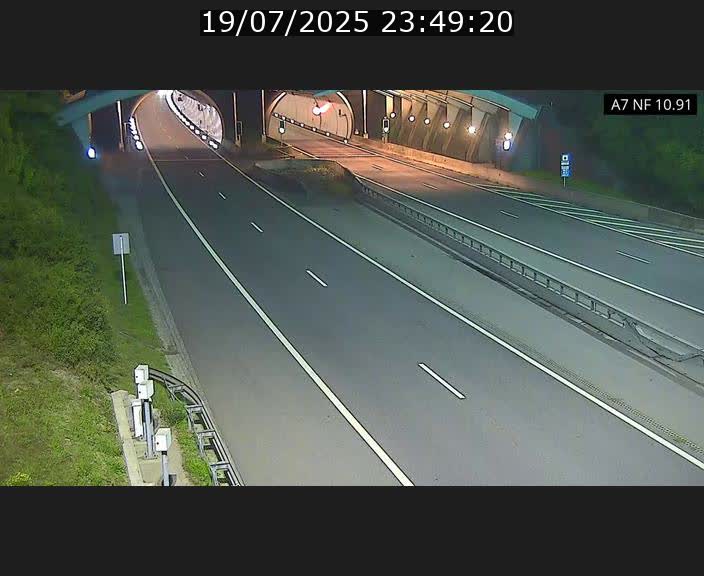 Caméra trafic Luxembourg - A7, Tunnel Gousselerbierg, entrée sud, direction Mersch