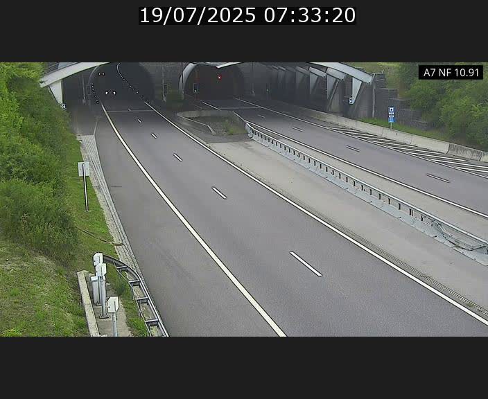 Caméra trafic Luxembourg - A7, Tunnel Gousselerbierg, entrée sud, direction Mersch