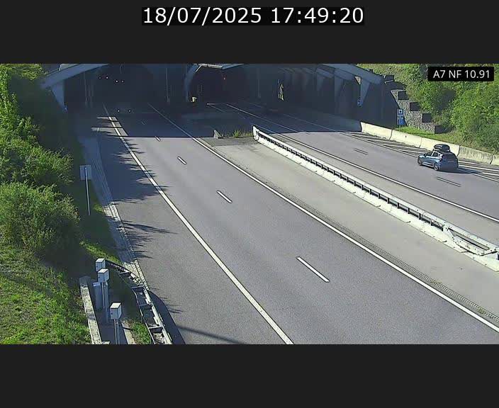 Caméra trafic Luxembourg - A7, Tunnel Gousselerbierg, entrée sud, direction Mersch