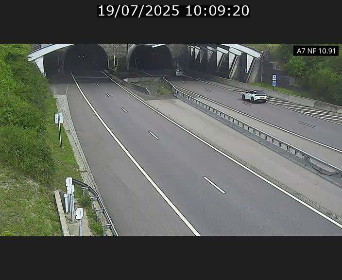 Caméra trafic Luxembourg - A7, Tunnel Gousselerbierg, entrée sud, direction Mersch