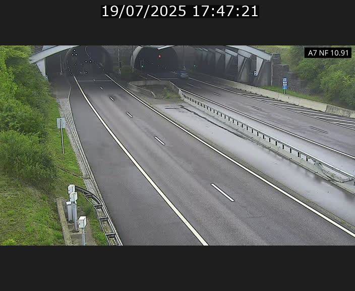 Caméra trafic Luxembourg - A7, Tunnel Gousselerbierg, entrée sud, direction Mersch