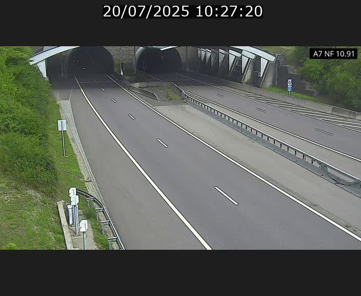 Caméra trafic Luxembourg - A7, Tunnel Gousselerbierg, entrée sud, direction Mersch