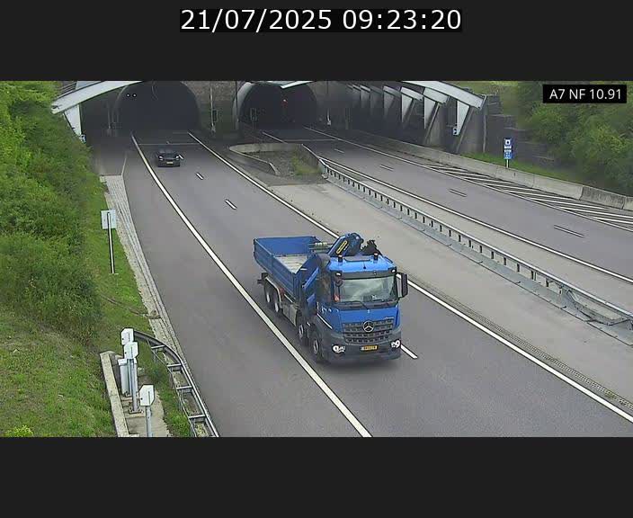 Caméra trafic Luxembourg - A7, Tunnel Gousselerbierg, entrée sud, direction Mersch