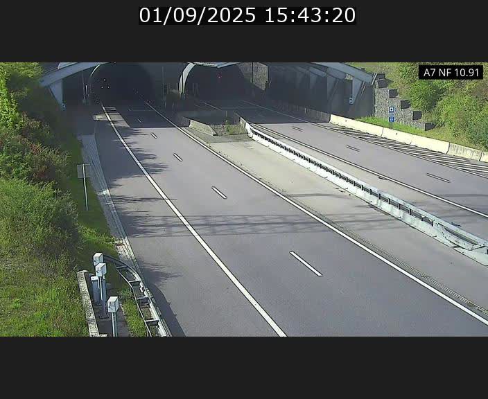 Caméra trafic Luxembourg - A7, Tunnel Gousselerbierg, entrée sud, direction Mersch
