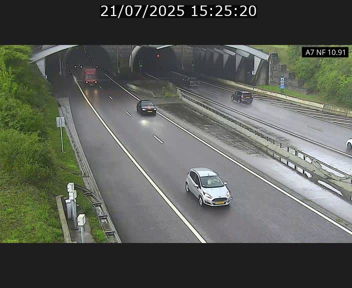 Caméra trafic Luxembourg - A7, Tunnel Gousselerbierg, entrée sud, direction Mersch