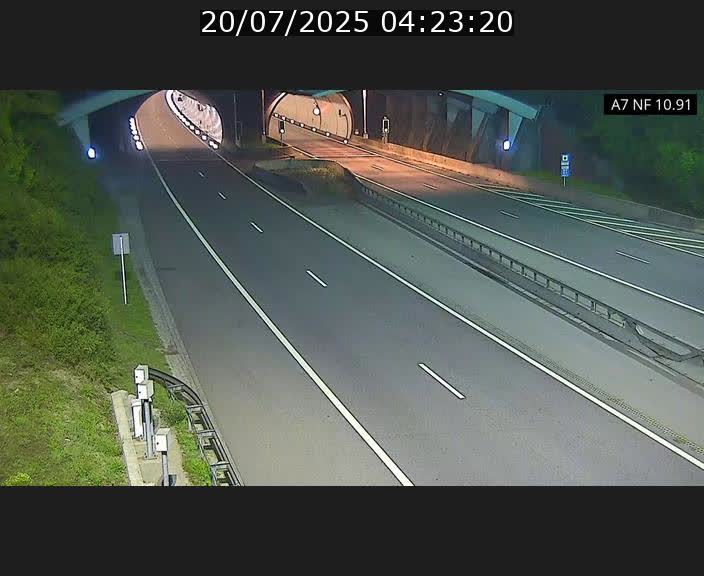 Caméra trafic Luxembourg - A7, Tunnel Gousselerbierg, entrée sud, direction Mersch
