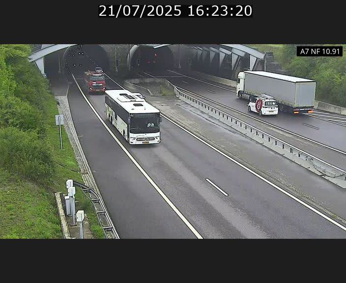 Caméra trafic Luxembourg - A7, Tunnel Gousselerbierg, entrée sud, direction Mersch