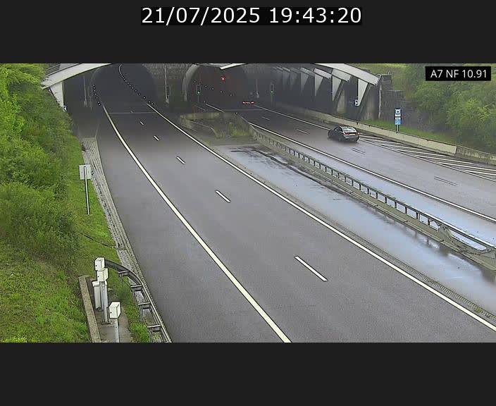 Caméra trafic Luxembourg - A7, Tunnel Gousselerbierg, entrée sud, direction Mersch