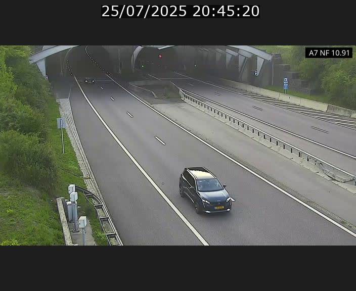 Caméra trafic Luxembourg - A7, Tunnel Gousselerbierg, entrée sud, direction Mersch