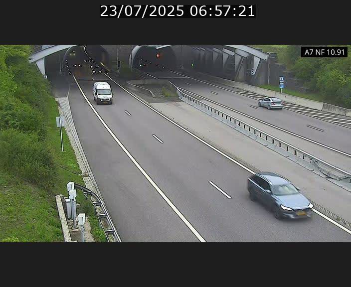 Caméra trafic Luxembourg - A7, Tunnel Gousselerbierg, entrée sud, direction Mersch