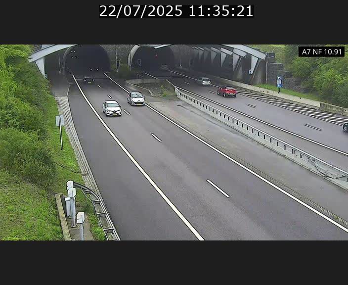 Caméra trafic Luxembourg - A7, Tunnel Gousselerbierg, entrée sud, direction Mersch