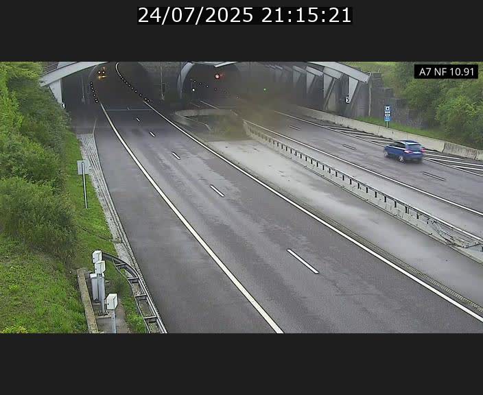 Caméra trafic Luxembourg - A7, Tunnel Gousselerbierg, entrée sud, direction Mersch