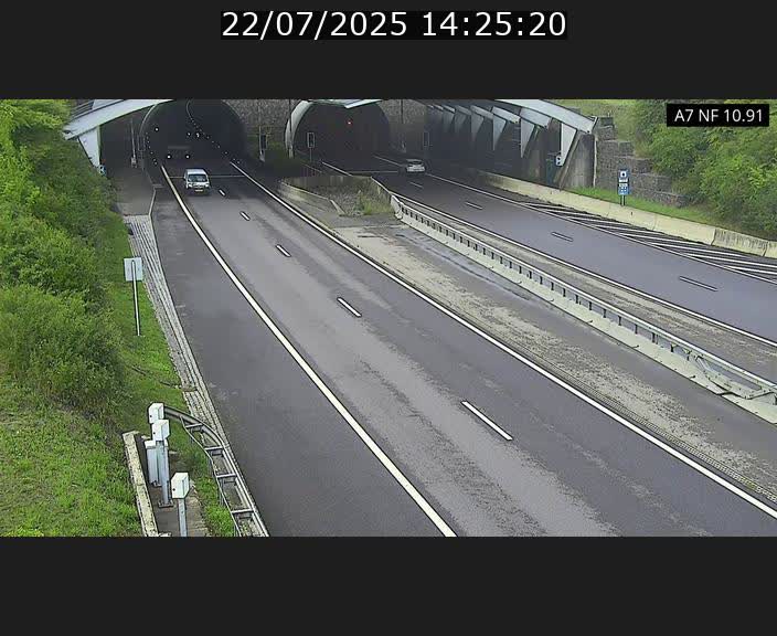 Caméra trafic Luxembourg - A7, Tunnel Gousselerbierg, entrée sud, direction Mersch