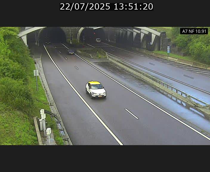 Caméra trafic Luxembourg - A7, Tunnel Gousselerbierg, entrée sud, direction Mersch