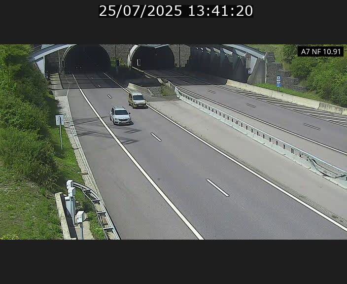 Caméra trafic Luxembourg - A7, Tunnel Gousselerbierg, entrée sud, direction Mersch