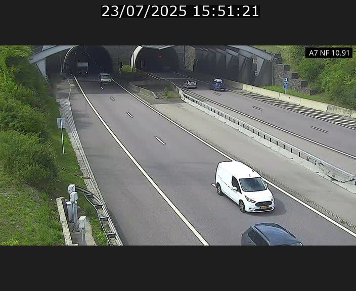 Caméra trafic Luxembourg - A7, Tunnel Gousselerbierg, entrée sud, direction Mersch