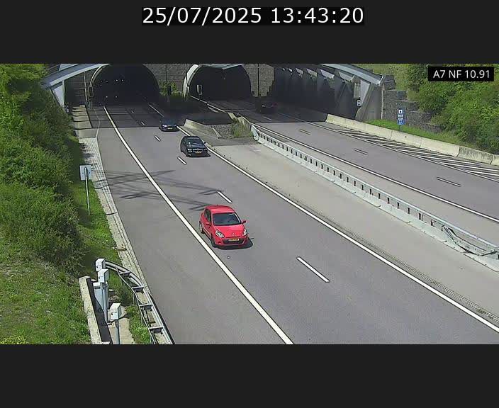 Caméra trafic Luxembourg - A7, Tunnel Gousselerbierg, entrée sud, direction Mersch