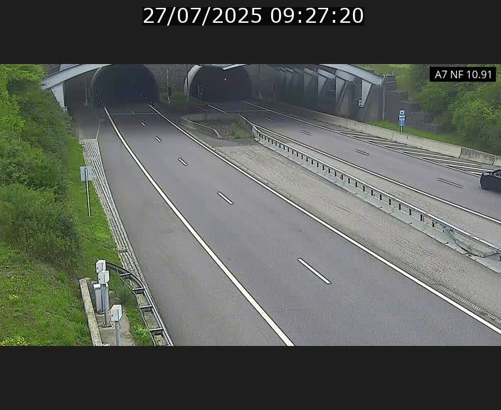 Caméra trafic Luxembourg - A7, Tunnel Gousselerbierg, entrée sud, direction Mersch