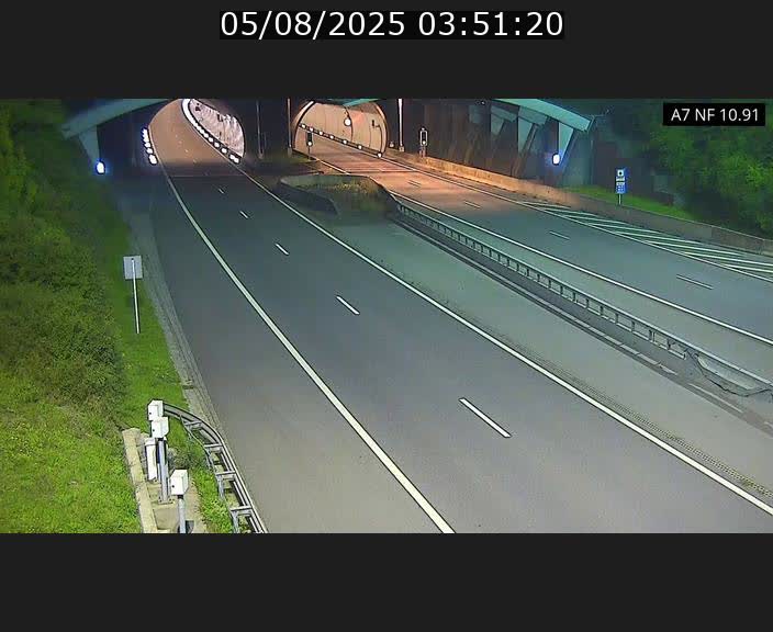 Caméra trafic Luxembourg - A7, Tunnel Gousselerbierg, entrée sud, direction Mersch