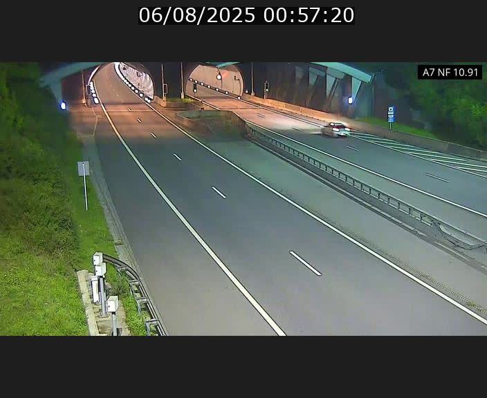 Caméra trafic Luxembourg - A7, Tunnel Gousselerbierg, entrée sud, direction Mersch