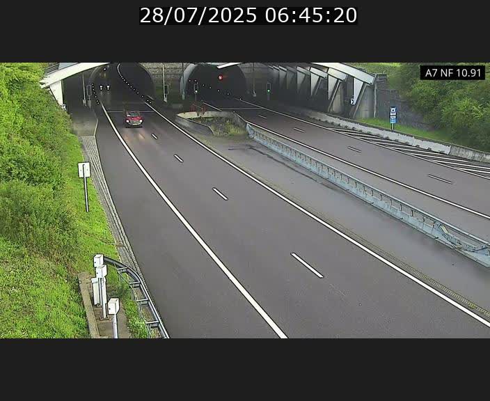 Caméra trafic Luxembourg - A7, Tunnel Gousselerbierg, entrée sud, direction Mersch