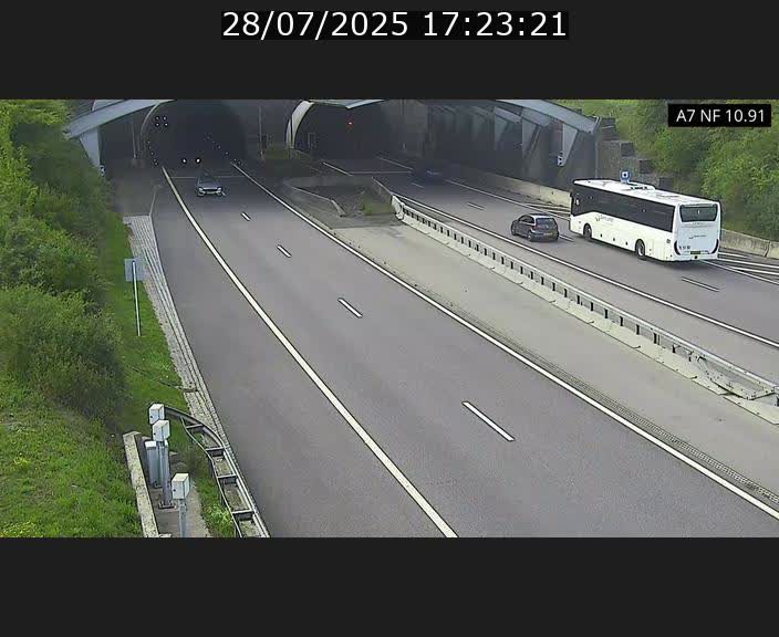 Caméra trafic Luxembourg - A7, Tunnel Gousselerbierg, entrée sud, direction Mersch