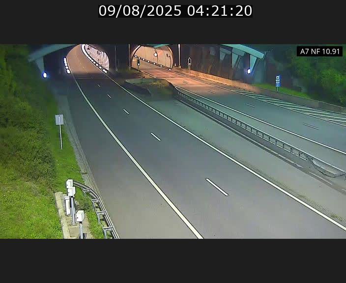 Caméra trafic Luxembourg - A7, Tunnel Gousselerbierg, entrée sud, direction Mersch