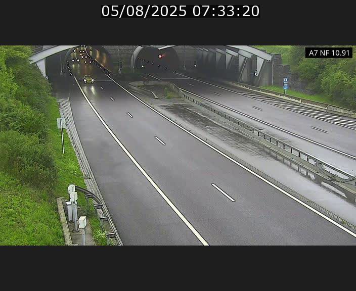 Caméra trafic Luxembourg - A7, Tunnel Gousselerbierg, entrée sud, direction Mersch