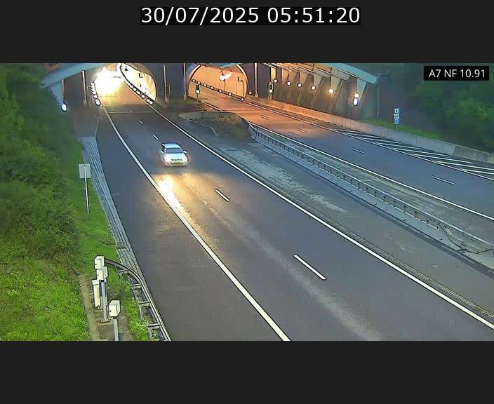 Caméra trafic Luxembourg - A7, Tunnel Gousselerbierg, entrée sud, direction Mersch