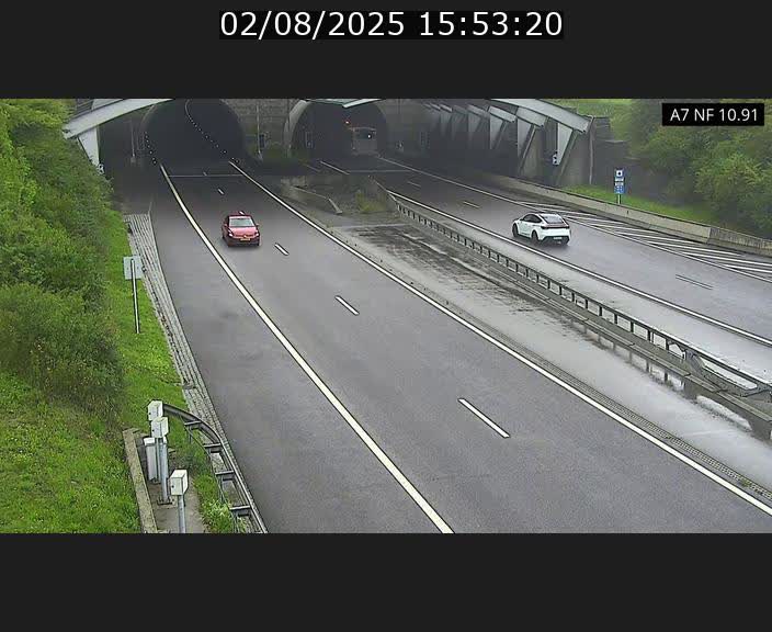 Caméra trafic Luxembourg - A7, Tunnel Gousselerbierg, entrée sud, direction Mersch