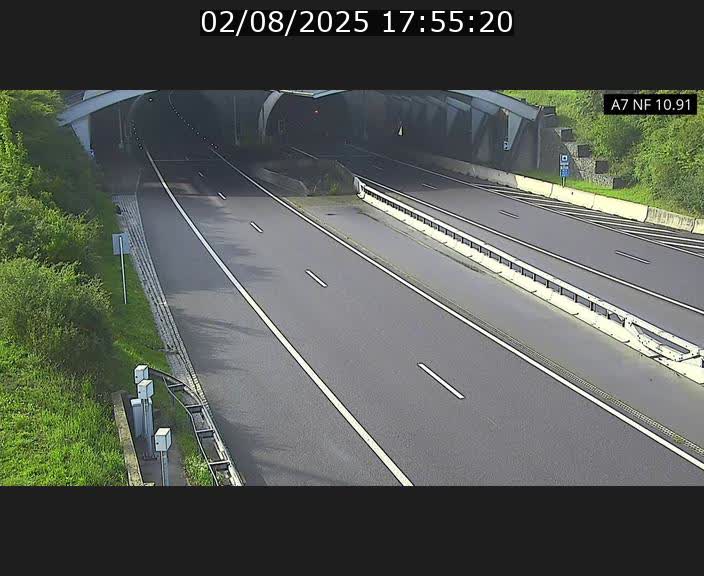 Caméra trafic Luxembourg - A7, Tunnel Gousselerbierg, entrée sud, direction Mersch