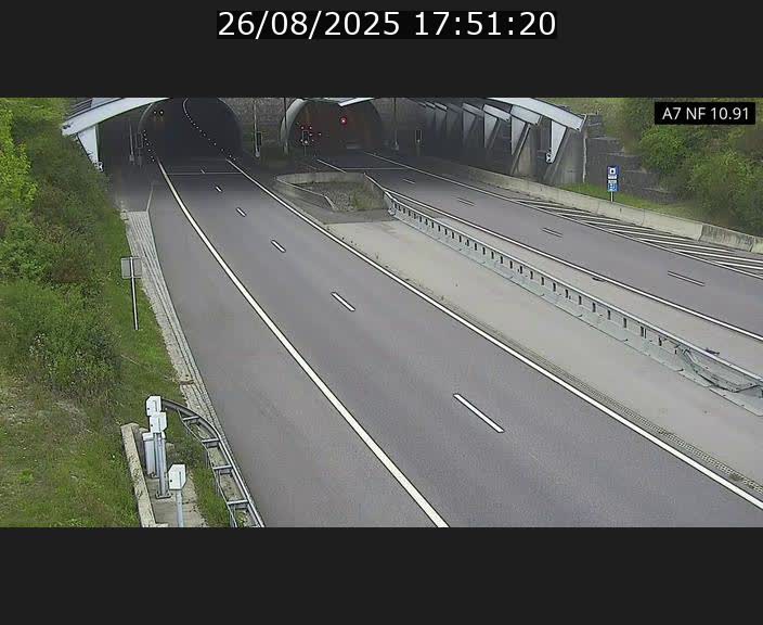 Caméra trafic Luxembourg - A7, Tunnel Gousselerbierg, entrée sud, direction Mersch