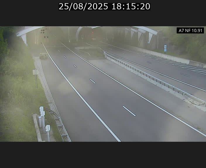 Caméra trafic Luxembourg - A7, Tunnel Gousselerbierg, entrée sud, direction Mersch