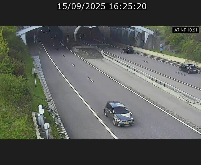 Caméra trafic Luxembourg - A7, Tunnel Gousselerbierg, entrée sud, direction Mersch